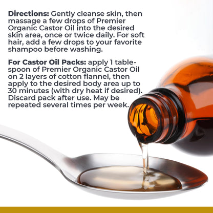 Premier Research Labs Organic Castor Oil for Face - Cold Pressed 100% Pure Castor Oil for Hair Growth, Skin & Body, Hexane Free - 8 Oz Bottle Premier Research LabsBuy Supplements Australia