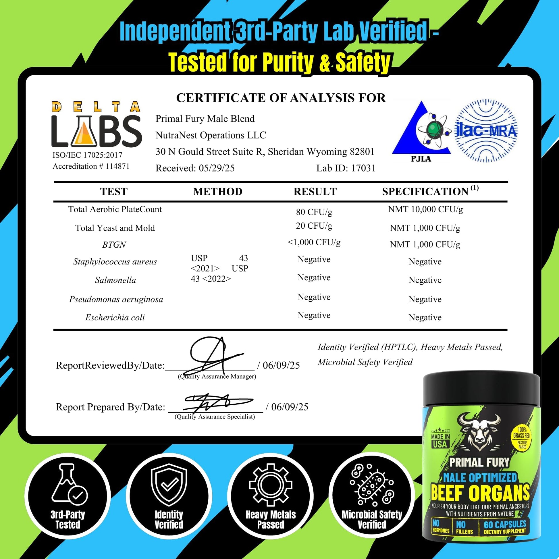 Grass Fed Beef Organ Supplement for Men - Male Optimization Pills - 6 Vital Beef Organs to Drive Prostate Health & Peak Performance, Made in USA, 90 Capsules (2 Pack) PRIMAL FURYBuy Supplements Australia