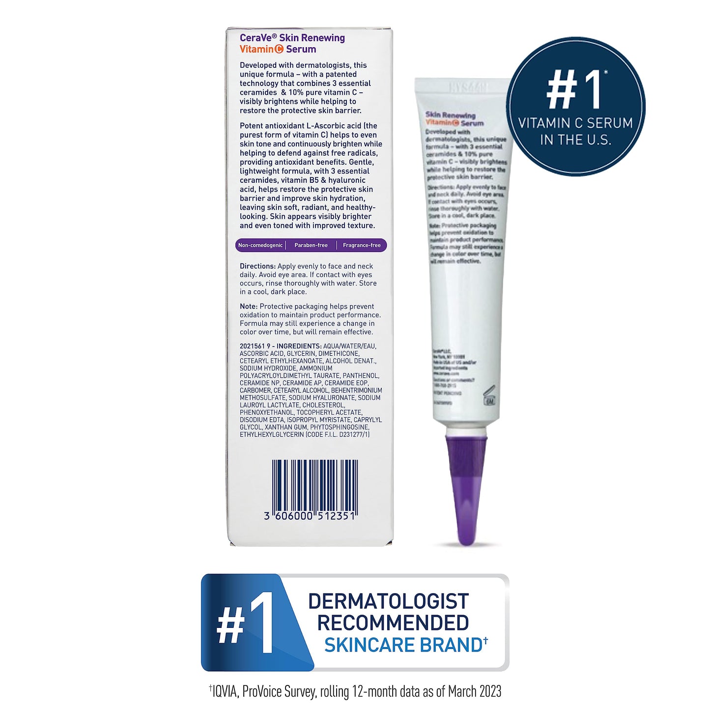 CeraVe Vitamin C Serum with Hyaluronic Acid | Skin Brightening Serum for Face CeraVeBuy Supplements Australia