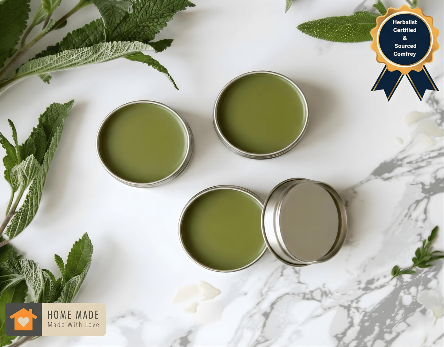 DNA Organics Comfrey Salve Ointment 2oz – Organic Herbal Salve for Bones, Muscles, Joints, Knees, Skin & Tattoo Care. Herbal Balm for Soothing Relief. Handcrafted, Slow-Infused, No Chemical Fillers Wild CastleBuy Supplements Australia