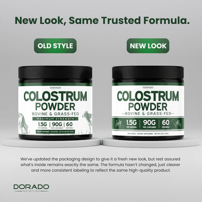 Colostrum Supplement Powder 90g (60 Servings of 1.5g Pure Bovine Colostrum Std. to Contain 20% IgG Immunoglobulins) Grass Fed Powder - No Fillers, Third Party Tested, Unflavored & Non-GMO DORADO NUTRITIONBuy Supplements Australia