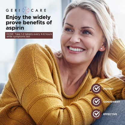 GeriCare Bottled Aspirin 325mg 100 Count Bottle (Pack of 1) GeriCareBuy Supplements Australia