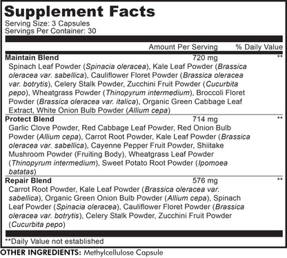 Codeage Instantfood Easy Veggies, Over 15 Vegetable Powders Equivalent All-in-One, Daily Vegan Blend, Whole Food Greens Vitamins Supplement Capsules, Phytonutrients Multivitamin, Non-GMO, 90 Capsules CodeageBuy Supplements Australia