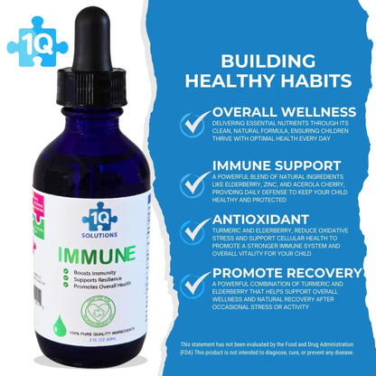 1Q Immune – Liquid Immune Support Supplement for Kids | Elderberry Extract, Turmeric & Acerola Cherry 1Q SolutionsBuy Supplements Australia