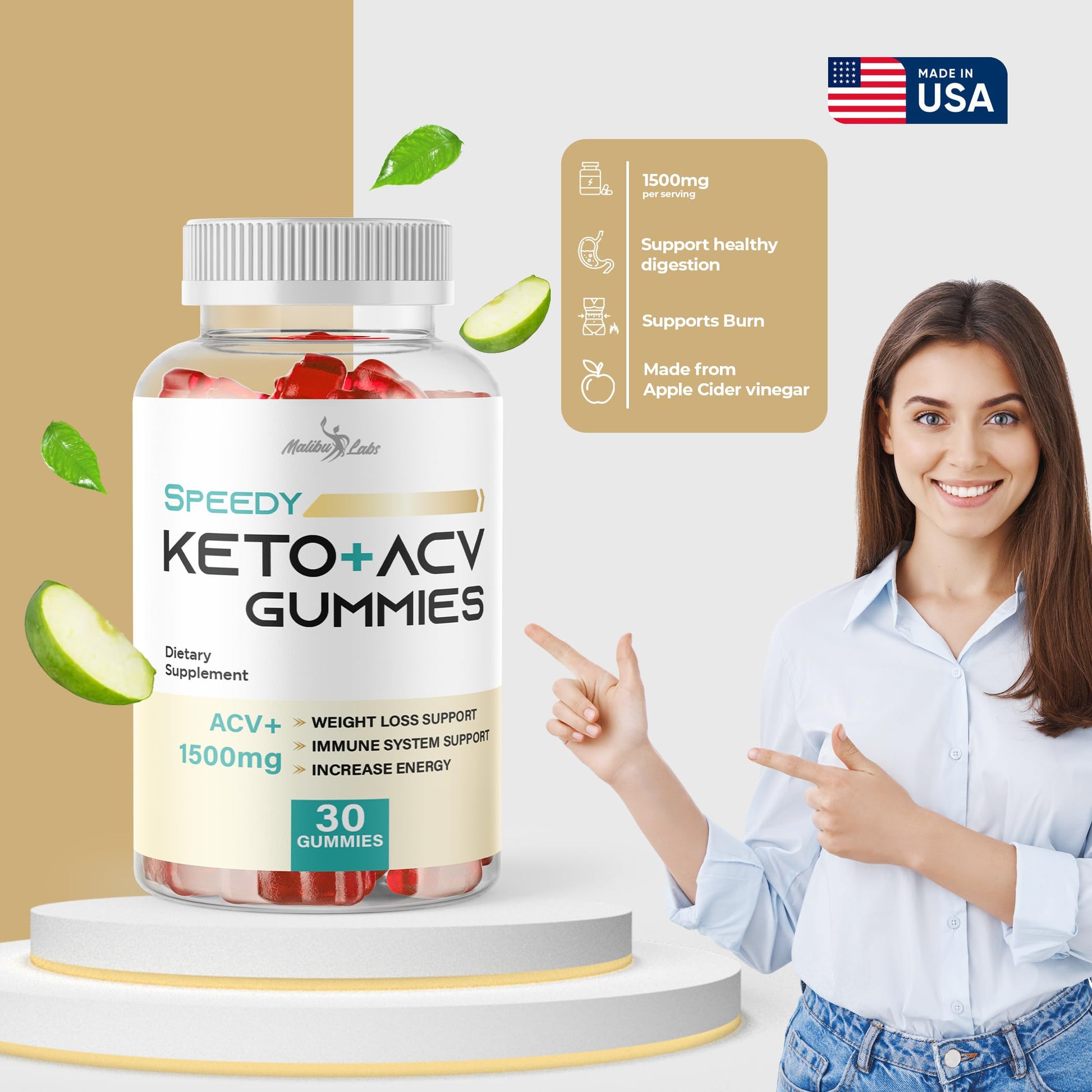 Speedy Keto acv Gummies - 1500mg Once a Day, Time Released Advanced Ketogenic Malibu LabsBuy Supplements Australia