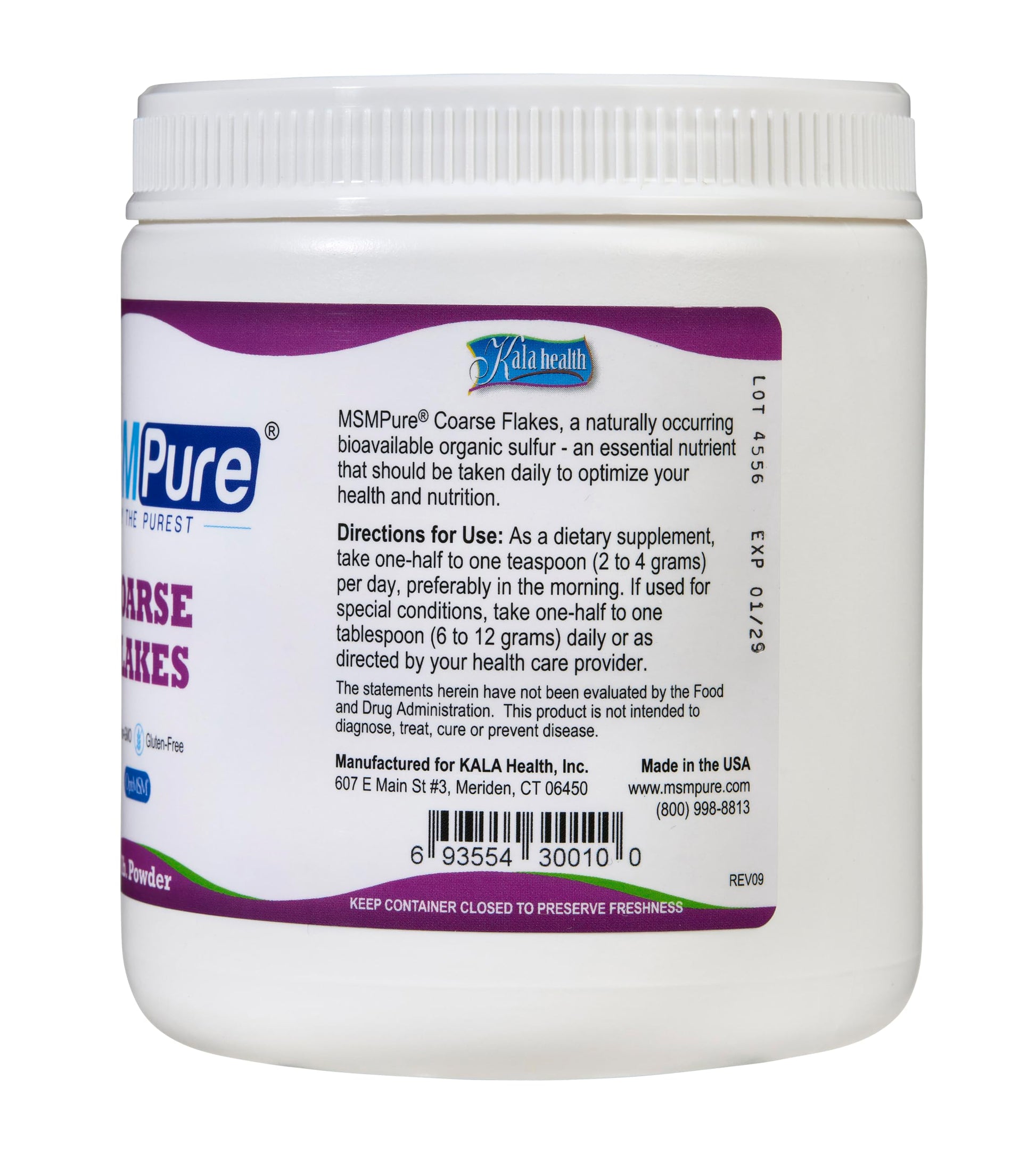 KALA HEALTH MSMPure Coarse Flakes 1lb and Muscle & Joint Cream 2oz Bundle KALA HEALTHBuy Supplements Australia
