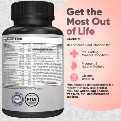 Bariatric Multivitamin with Iron - Easy-to-Swallow Capsule for Post Bariatric Surgery - Post Sleeve and Post Bypass KaitaminBuy Supplements Australia