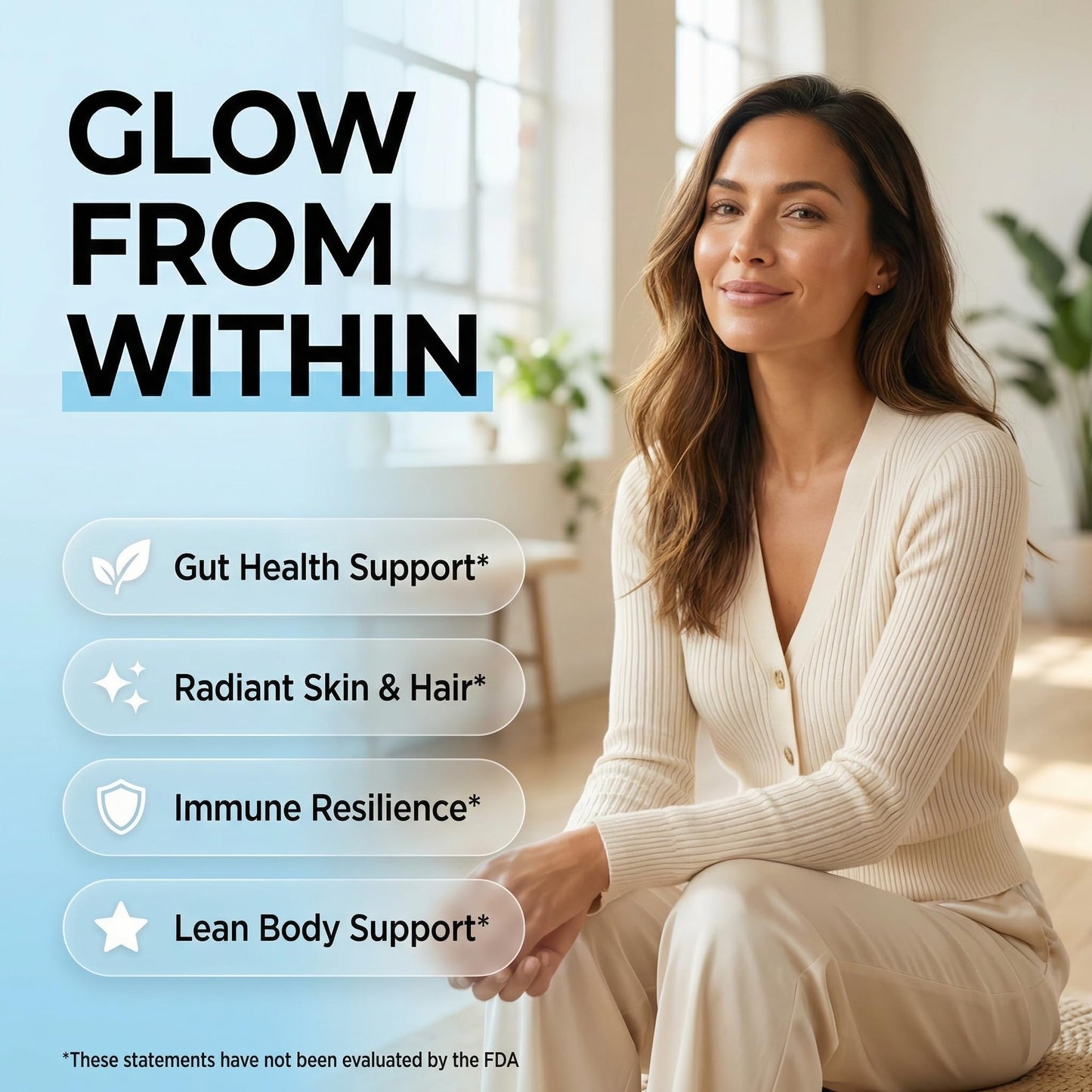 Bovine Colostrum Powder + Collagen Peptides with L-Glutamine L-Lysine Prebiotics Probiotics Digestive Enzymes Vitamin D K2 C Quercetin & Folate | Gut Health Supplement Internal Glow By Clean Nutra Clean NutraceuticalsBuy Supplements Australia