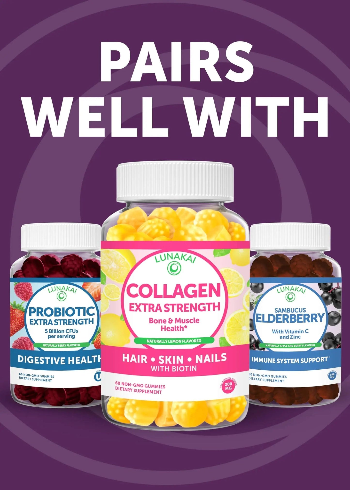 Lunakai USA Made 50 Plus Women's Multivitamin Gummies - Delicious Formula Enhanced with Essential Vitamins LunakaiBuy Supplements Australia