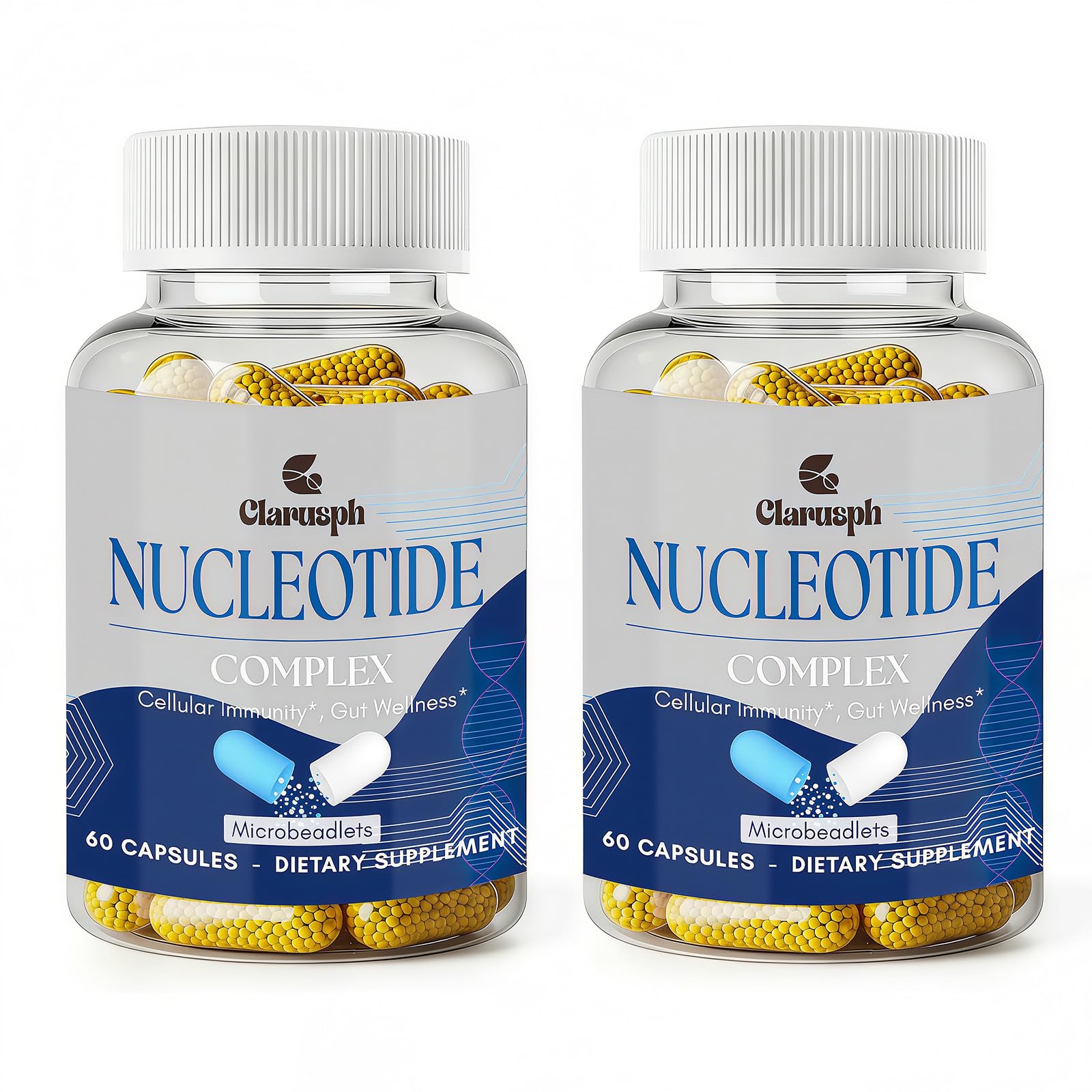 Clarusph Immunity* Supplement, Immune* Nucleotide Complex Blend 400mg Including AMP, CMP, GMP, UMP, Nucleo Immune*, 120 Capsules ClarusphBuy Supplements Australia