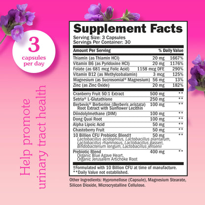 Seraphina 2-in-1 Vaginal Probiotics for Women + Hormone Balance - 90 Capsules for Complete Feminine SeraphinaBuy Supplements Australia