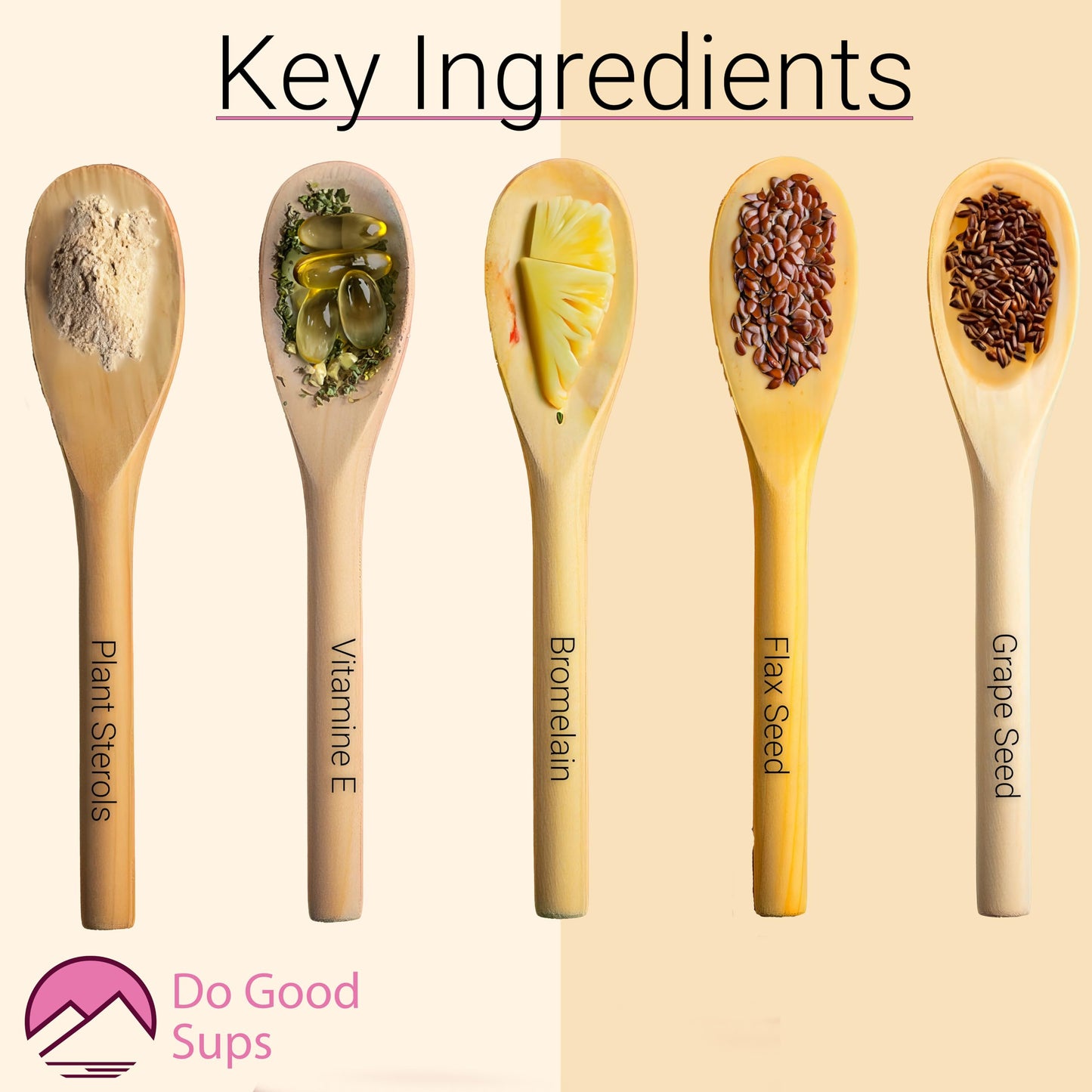 Do Good Sups The Looker 60 Caps- Skin Hair and Nails Vitamins - Natural Collagen Production - Reduces Hair Thinning - Skin Elasticity - Skin Moisture - Plant Sterols Bromelain Zinc Vitamin E Selenium Do Good SupsBuy Supplements Australia