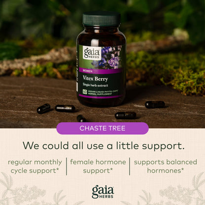 Gaia Herbs Vitex Berry (Chaste Tree) - Supports Hormone Balance & Fertility Gaia HerbsBuy Supplements Australia