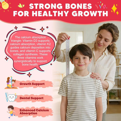(2 Pack) Sugar Free Calcium Multivitamin Gummies for Kids - Nutritional, Immune, Bone Support, Whole Multivitamin, with Vitamins A, C, D, B1, B2, B6 JIANKYTZ