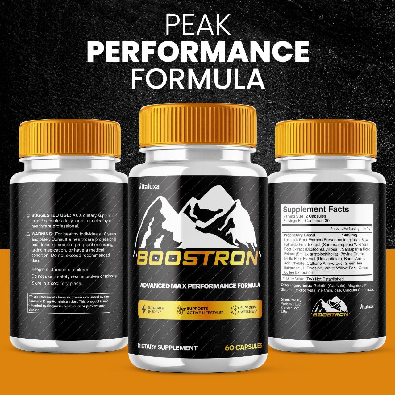 Boostron Capsules, Boostron Supplement Pills - Boostrom Maximum Strength Performance Blend Premium Advanced Formula All Natural Ingredients for Advanced Health Vitamin Support Reviews (60 Capsules) VitaluxaBuy Supplements Australia