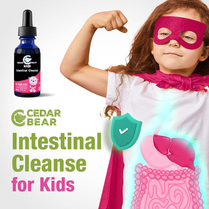 Cedar Bear - Intestinal Cleanse for Kids, Liquid Herbal Supplement for Detox Cleanse Cedar Bear NaturalesBuy Supplements Australia