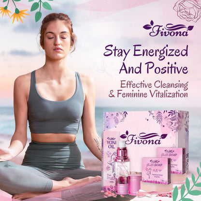 FIVONA 3 in 1 Set of Yoni Oil with 2 Yoni Soap Bars - Feminine pH Balanced Natural Vaginal Oil 30 ml FIVONABuy Supplements Australia