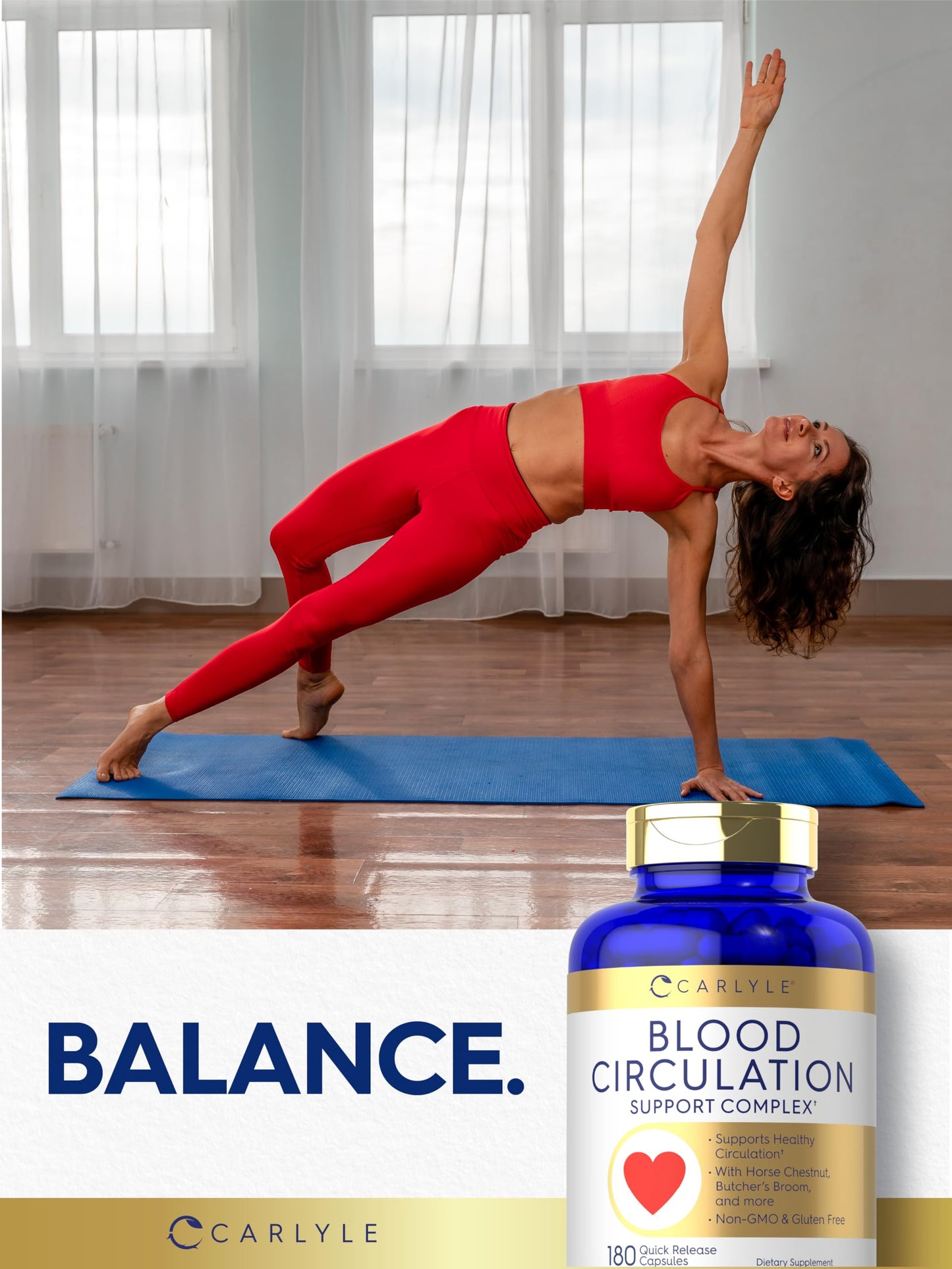 Carlyle Blood Circulation Supplement | 180 Capsules | Supports Healthy Circulation | Non-GMO, Gluten Free CarlyleBuy Supplements Australia