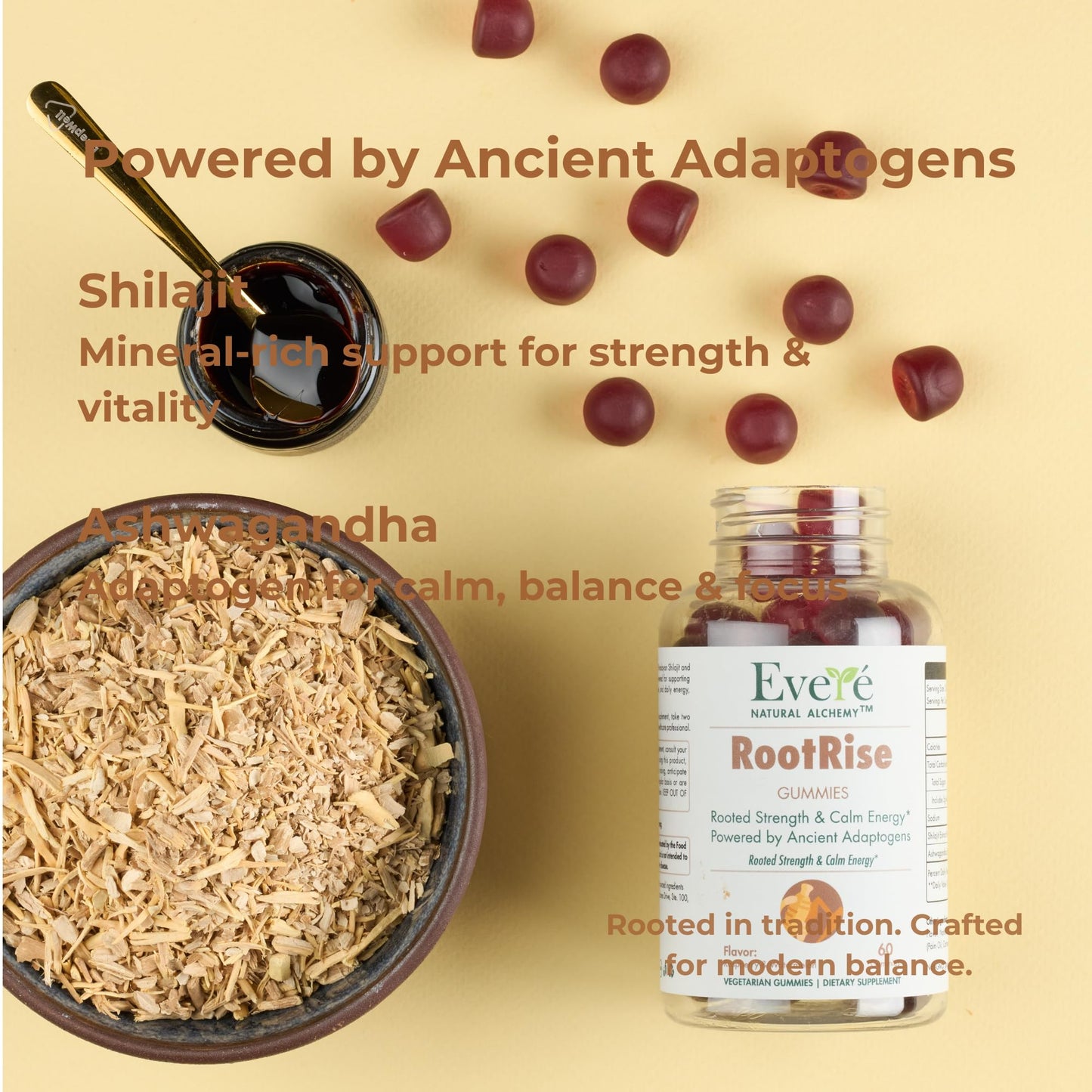 The EverÉ Natural Alchemy Evere RootRise Gummies - Shilajit + Ashwagandha Gummies The EverÉ Natural AlchemyBuy Supplements Australia