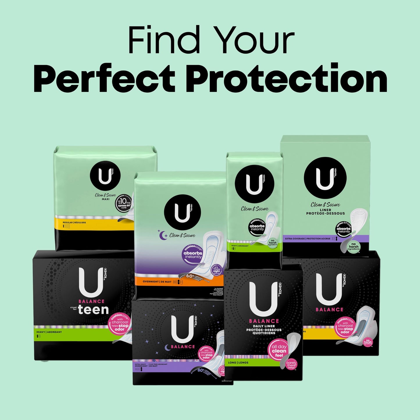 U by Kotex Clean & Secure Ultra Thin Pads, Heavy Absorbency, 56 Count (Packaging May Vary) U by KotexBuy Supplements Australia