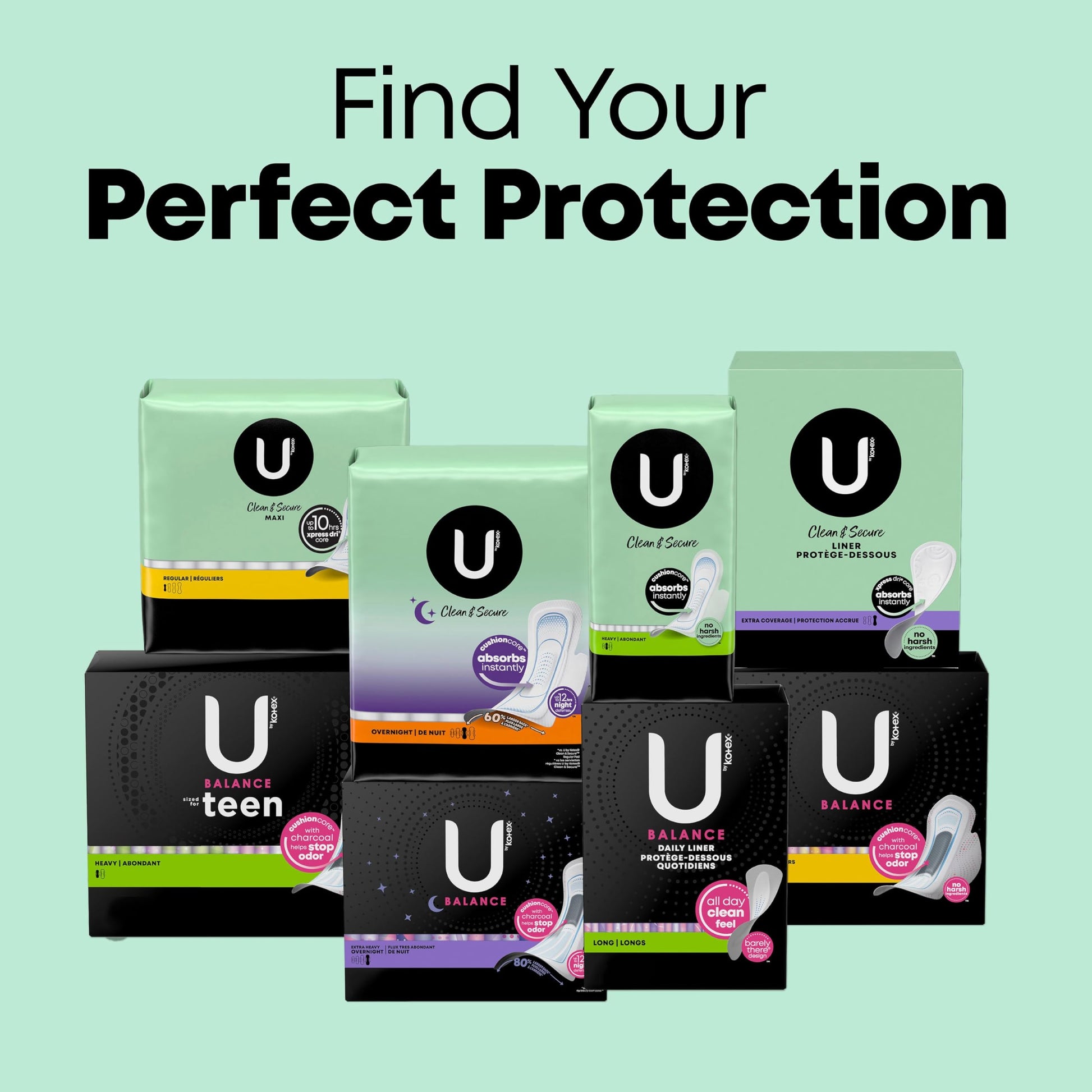 U by Kotex Clean & Secure Ultra Thin Pads, Heavy Absorbency, 56 Count (Packaging May Vary) U by KotexBuy Supplements Australia