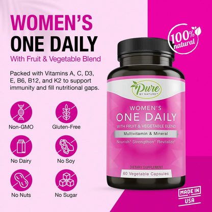 Pure By Nature One-Daily Multi-Vitamin for Women, 60 Count Pure By NatureBuy Supplements Australia