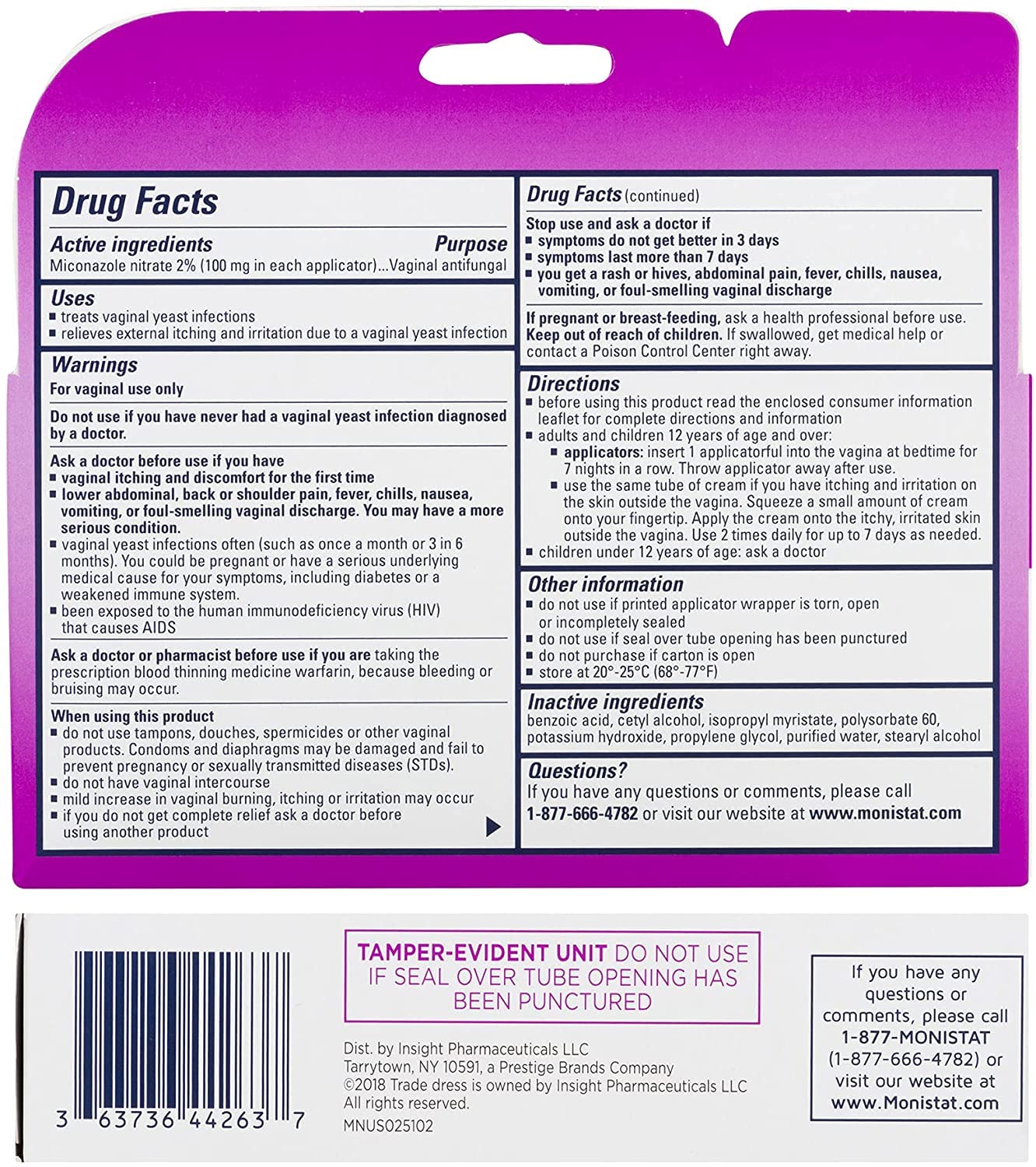 MONISTAT 7-Dose Infection Treatment, 7 Disposable Applicators & 1 Cream Tube (Pack of 1) MonistatBuy Supplements Australia
