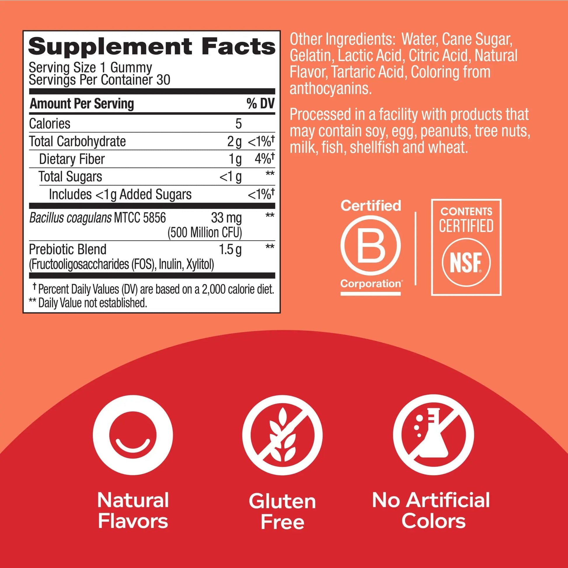 OLLY Kids Immunity Gummy, Immune Support, Wellmune, Elderberry, Vitamin C, Zinc & Probiotic + Prebiotic Gummy, Digestive Support and Gut Health, 500 Million CFUs, Fiber OLLYBuy Supplements Australia