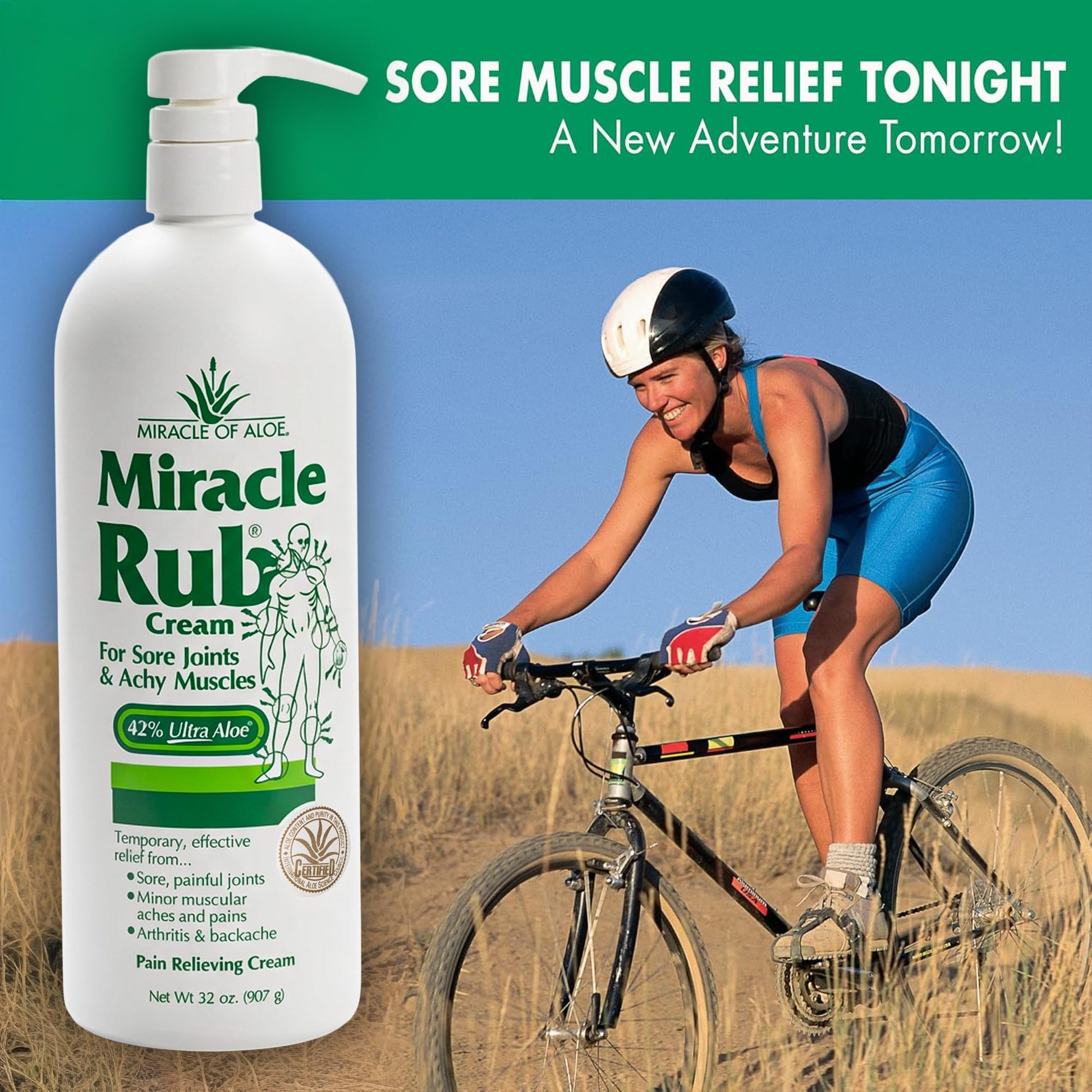 Miracle of Aloe Miracle Rub Pain Relieving Cream 32 oz, Fast & Effective Relief for Arthritis, Muscle, and Joint Pain - Maximum Strength UltraAloe Formula, Topical Analgesic Miracle of AloeBuy Supplements Australia