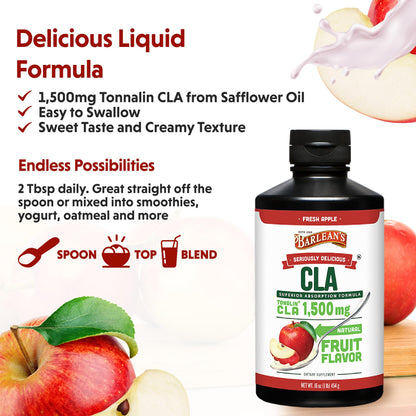 Barlean's Fresh Apple with 1,500 mg of Tonalin CLA - Gluten-Free, Vegan, Kosher Barlean'sBuy Supplements Australia