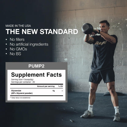 RAW Pump2 Pre Workout | Glycerol Pump Pre Workout Supplement, Pair Pump Supplement for Best Results Or Any Preworkout Powder | Enhanced Hydratio