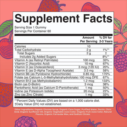 MaryRuth Organics Vitamin Gummy | Kids and Toddlers Age 2+ | USDA | Daily Vitamin C | D3 | Zinc | MaryRuth OrganicsBuy Supplements Australia