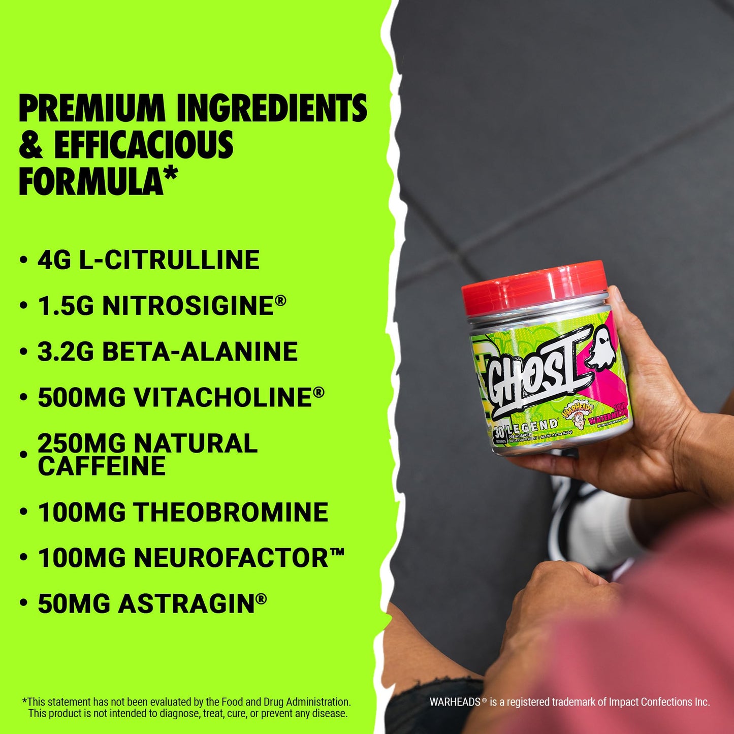 GHOST Legend V3 Pre-Workout Powder, Warheads Sour Watermelon - 30 Servings – Pre GHOSTBuy Supplements Australia