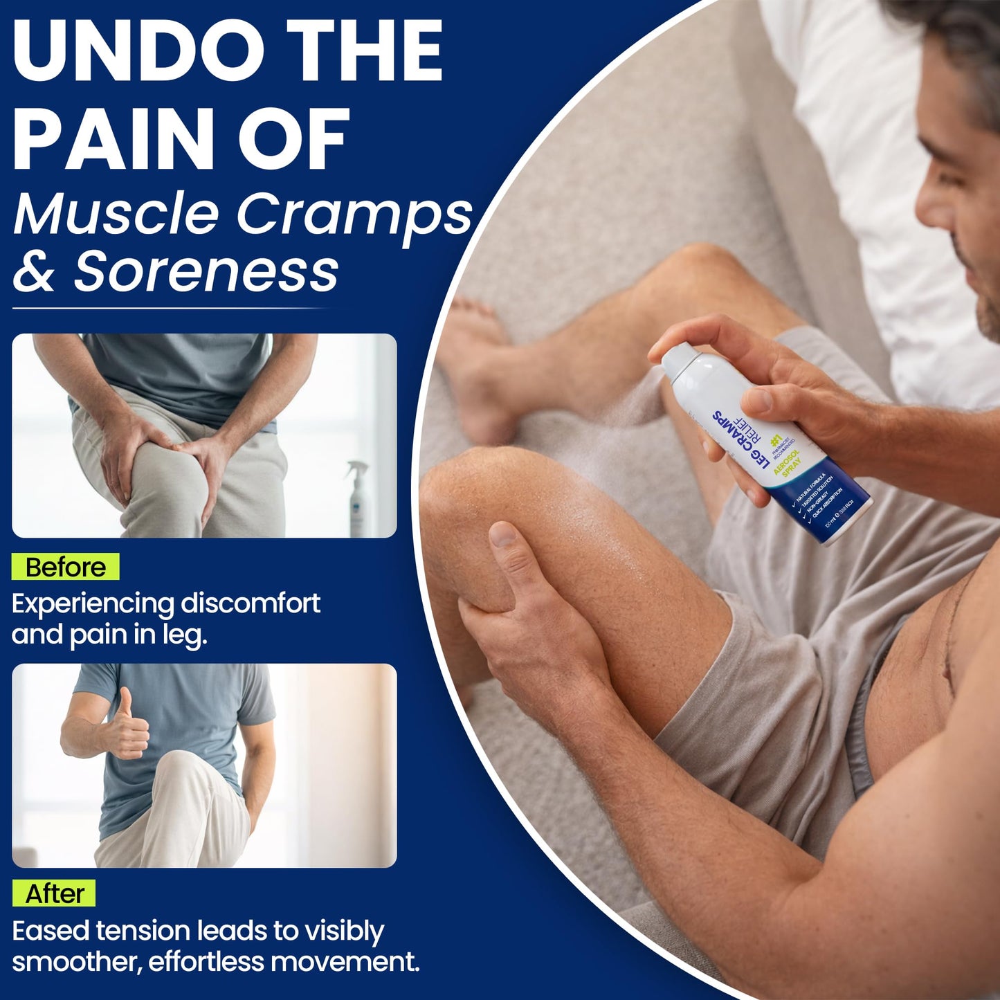 Terramed Just Think Comfort Fast Acting Leg Cramp Relief Aerosol Spray | Pain Relief for Muscle Spasms, Soreness, & Foot and Calf Cramps | Homeopathic Medicine for Restless Legs Syndrome Relief Terramed Just Think ComfortBuy Supplements Australia