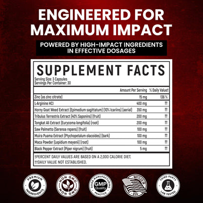 Premium Male Enhancement | Rapid Acting Blood Flow Support | Bigger, Rock Hard, Longer | 9 in 1 Intimacy Complex to Restore Confidence, California Manufactured, 3rd Party Tested – 90 Caps PRIME MAXIMIZERSBuy Supplements Australia