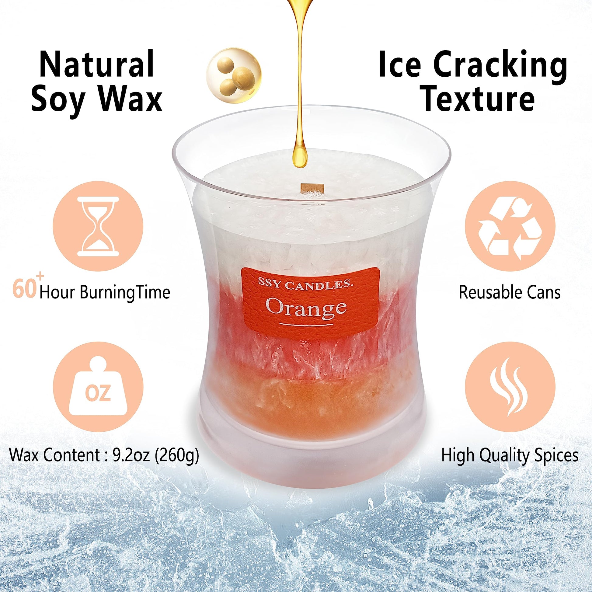 Citrus Jar Aromatherapy Candle Scented Candle Handmade Soy Candles Wood Candles Wick Fragrance SEUCRWAXBuy Supplements Australia