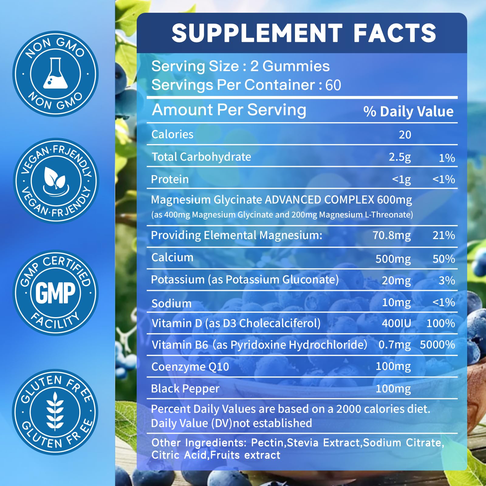 Nedtol Magnesium Glycinate Gummies 600mg, Sugar Free Magnesium Potassium Supplement for Adults with Magnesium L-Threonate, Vitamin D, B6,and CoQ10 for Sleep, Body Support and Relaxation,120 Count NedtolBuy Supplements Australia