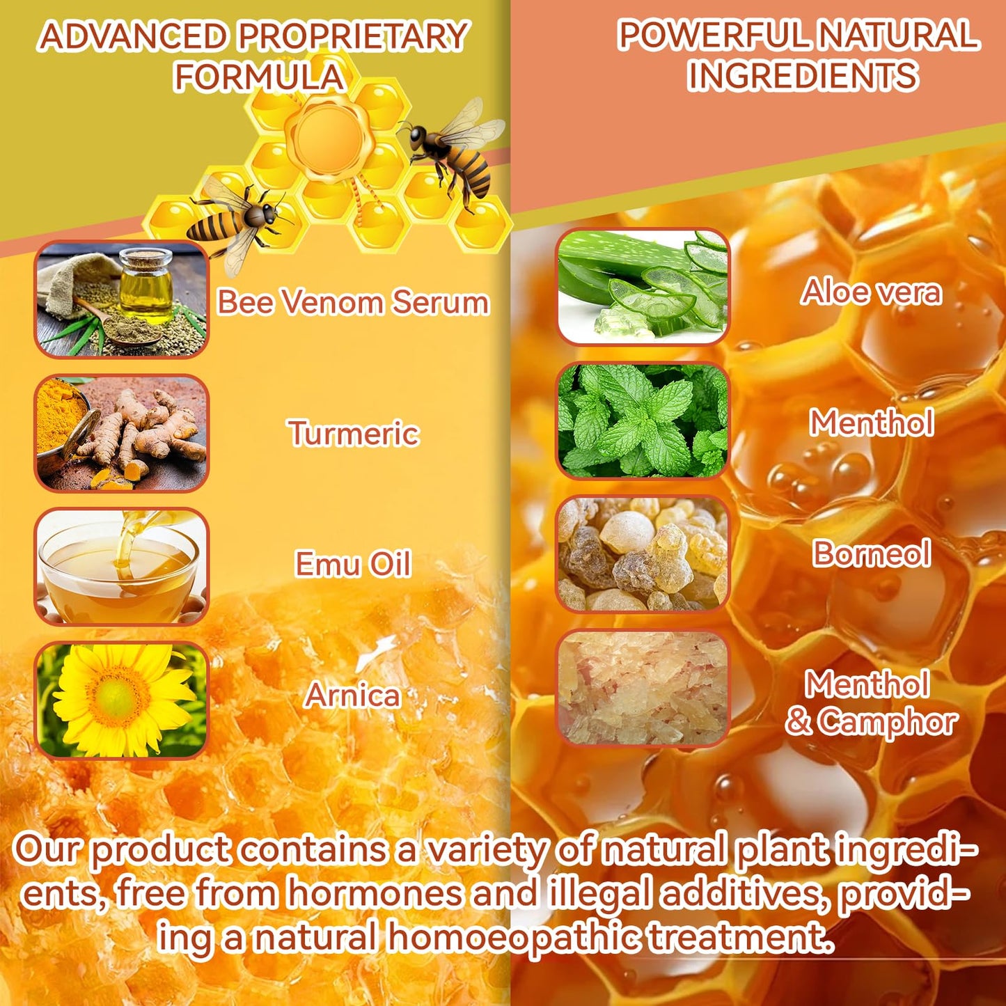 Zealand Bee Venom Professional Serum Treat, Joint & Muscle & Bone Relief Cream Gel- Soothing Effective Relief for Back, Neck, Hand, Foot, Knee, Muscle, Shoulder, Hip, Nerve, Vitamin B6, Aloe Vera, MSM FWNAID MAXBuy Supplements Australia