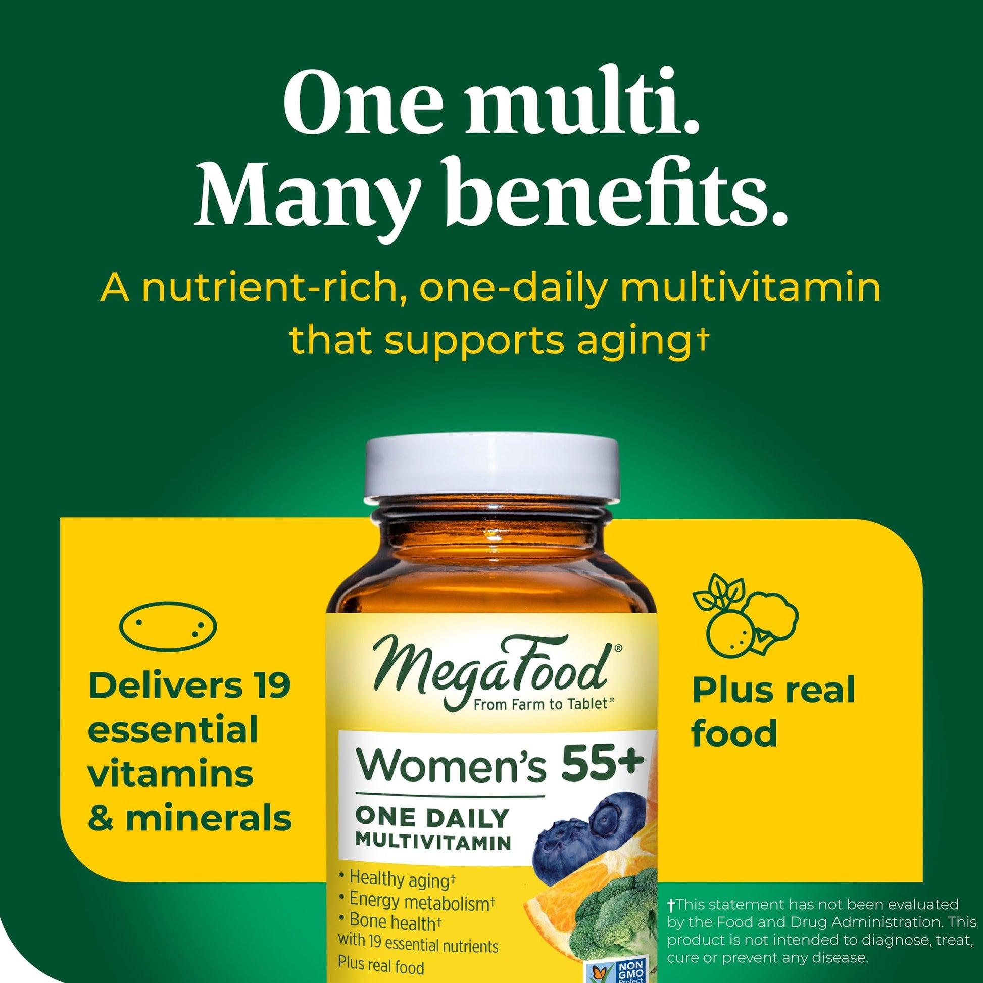MegaFood Women's 55+ One Daily Multivitamin for Women with Vitamin A, Vitamin C MegaFoodBuy Supplements Australia