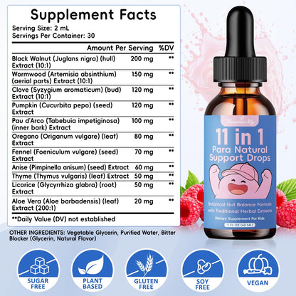 Theronika Aly Parasite Cleanse for Humans & Kids – Advanced Herbal Blend with Black Walnut, Wormwood, Clove, Digestive & Gut Balance Support, Alcohol-Free Liquid Drops, 30 Servings Theronika AlyBuy Supplements Australia