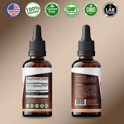 Lion's Mane Mushroom Drops Supplement, Lions Mane Tincture, Natural SMSHEALTHPRODUCTS.comBuy Supplements Australia