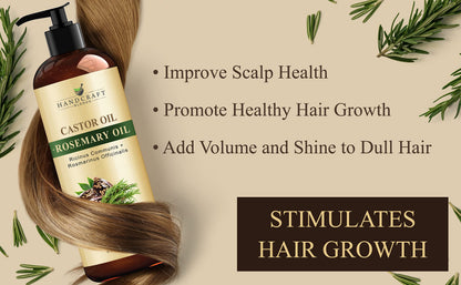 Handcraft Blends Castor Oil with Rosemary Oil for Hair Growth, Eyelashes, Eyebrows Handcraft BlendsBuy Supplements Australia