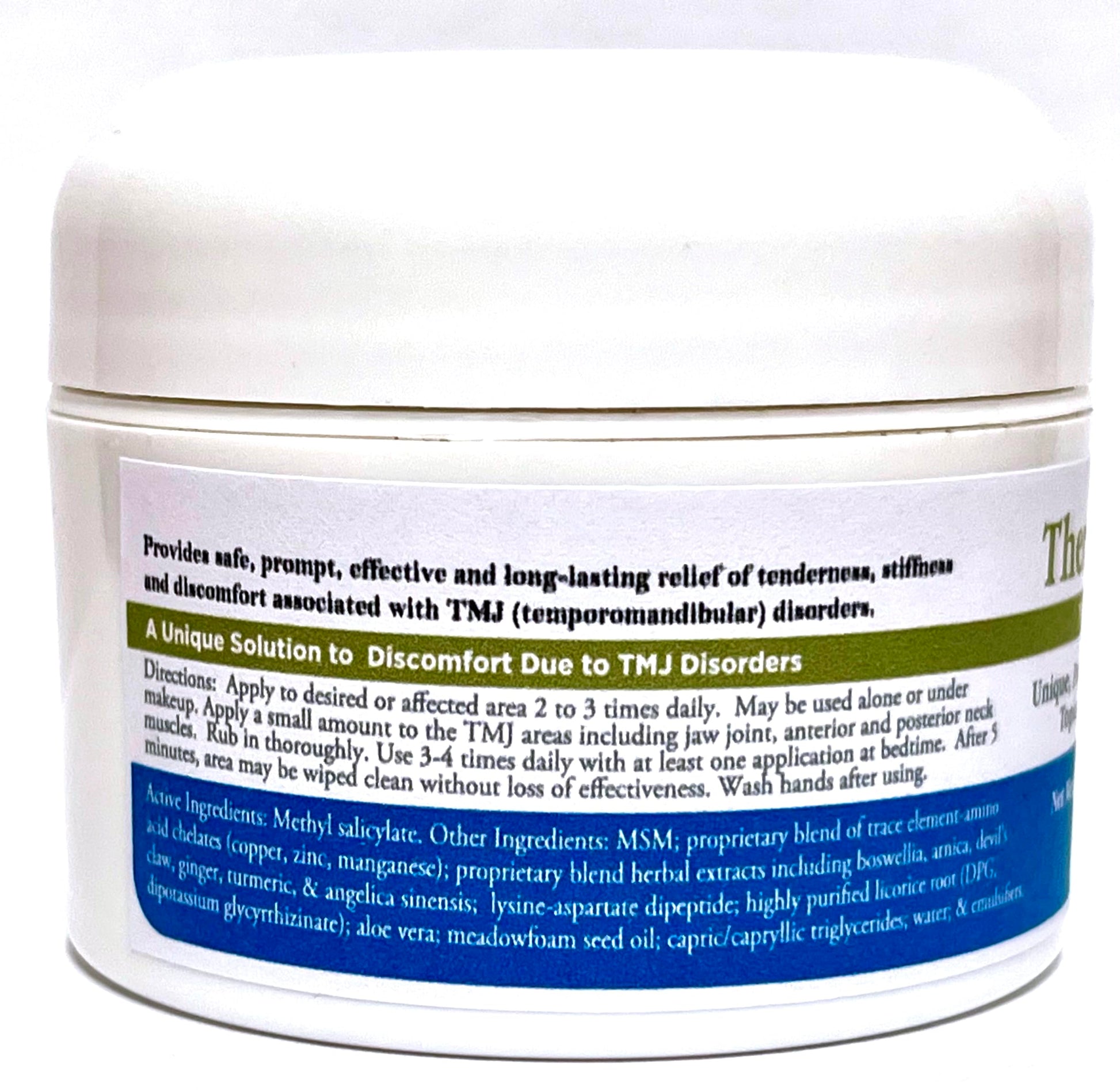 Theraflex RX® TMJ Cream (Doctor Formulated). This is a Patented Topical Cream which Provides Masseter Muscle and temporomandibular Joint Relief (TMJ) Theraflex RXBuy Supplements Australia