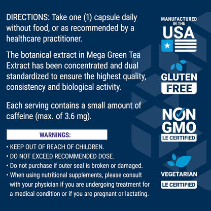 Life Extension Decaffeinated Mega Green Tea Extract – Polyphenol-Rich, Cell Health Life ExtensionBuy Supplements Australia