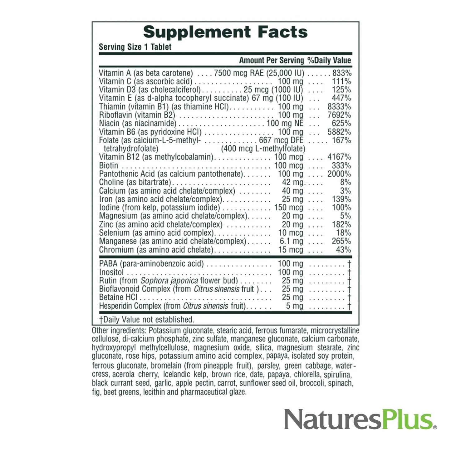 NaturesPlus Ultra II Daily - 90 Tablets - Multivitamin with Whole Foods for Overall Well-Being - Supports Energy & Immune Health NaturesPlus