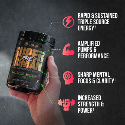 ALPHA LION Superhuman Pre Workout Powder, Beta Alanine, L-Taurine & Tri-Source ALPHA LIONBuy Supplements Australia