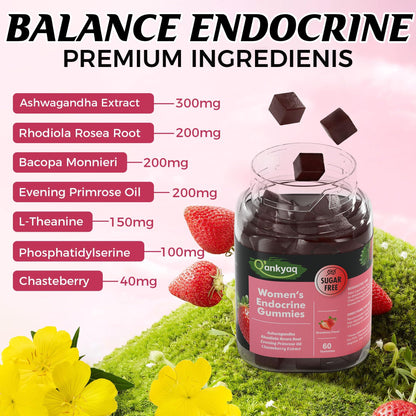 Q'ankyaq PMS Support Gummies for Women, Hormone Balance with Evening Primrose Oil, Chasteberry, Vitamins B6 & B12 - Comfort, Bloating, Mood & Energy Support - 60 Gummies Q'ankyaqBuy Supplements Australia