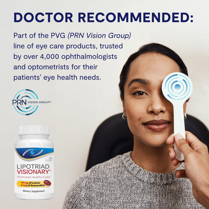 Lipotriad Visionary Eye Vitamins – 60 Capsules – Lutein and Zeaxanthin Supplements with Other AREDS 2® Ingredients to Support Eye Health LipotriadBuy Supplements Australia