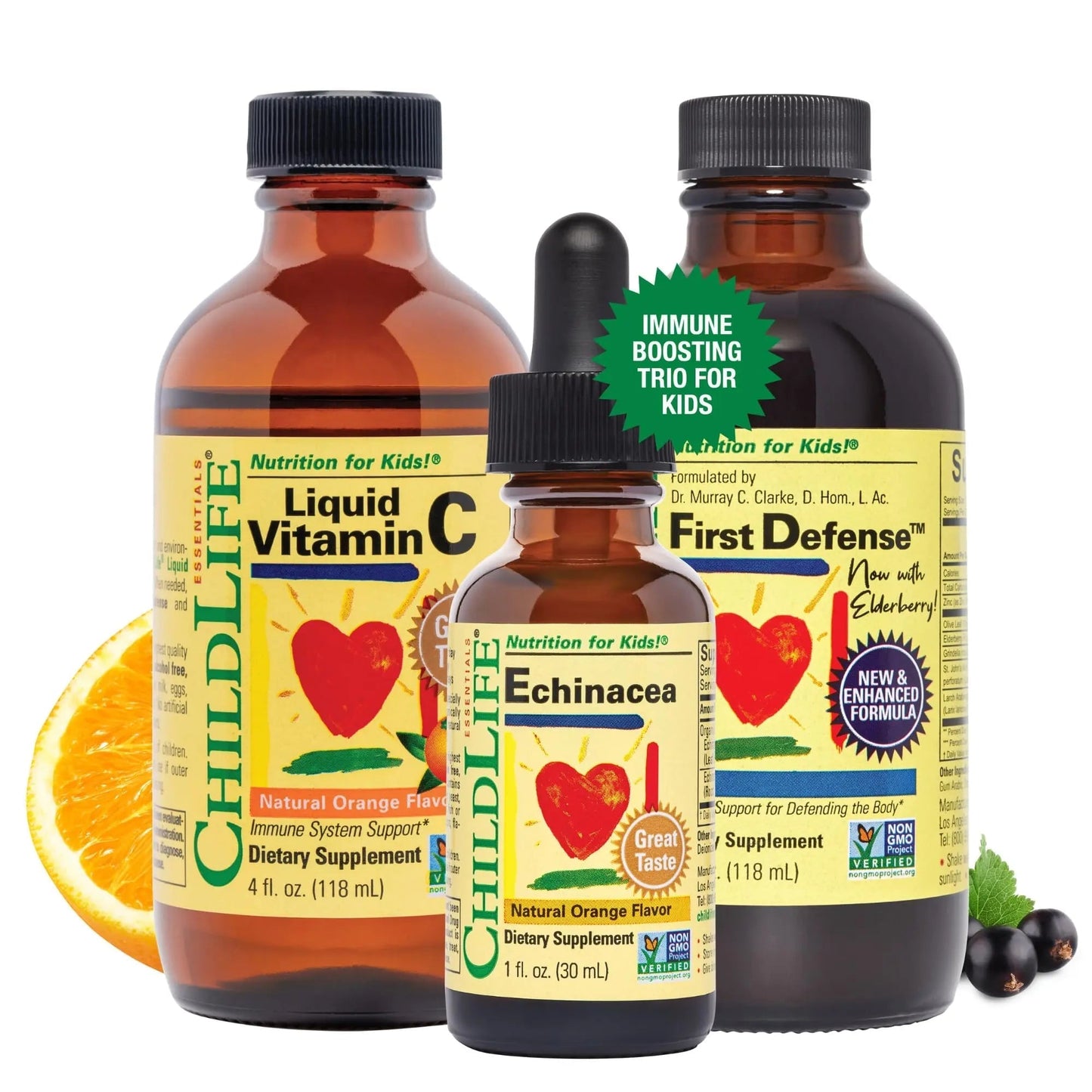 CHILDLIFE ESSENTIALS Immune Support 3-Pack - Liquid Vitamin C, First Defense, and Echinacea - Immune Boosting Supplements CHILDLIFE ESSENTIALSBuy Supplements Australia