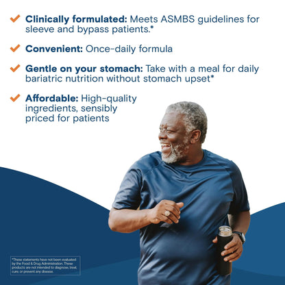 Bariatric Fusion One Per Day Bariatric Multivitamin with Iron for Men | with Prostate and Heart Support Vitamins* | Bariatric Fusion
